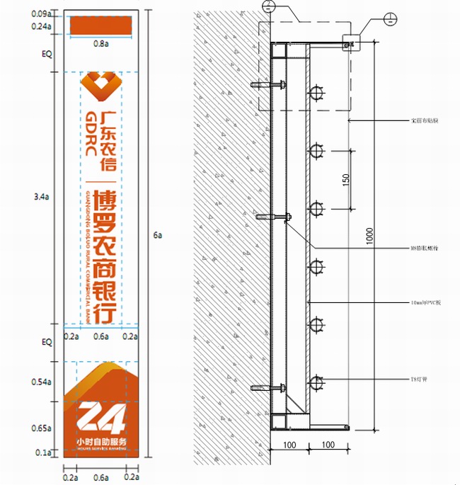 广东农信拉布灯箱